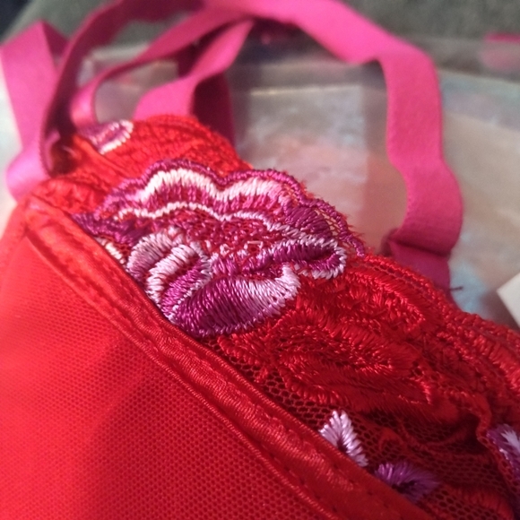 Rene Rofe Red Lace Bra - Picture 4 of 5